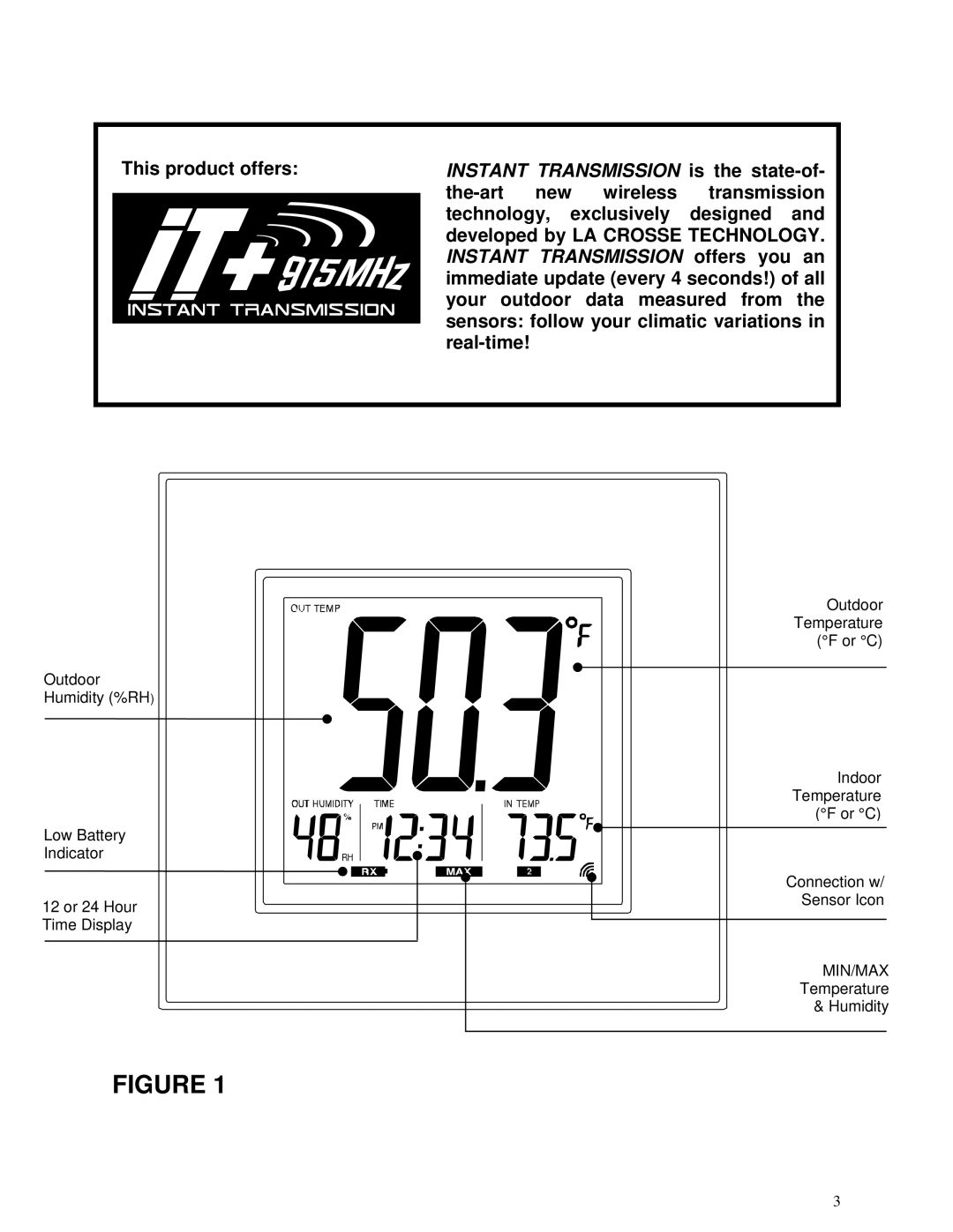 La Crosse Technology WS-8300U This product offers, The-art new wireless transmission, Technology, exclusively designed 