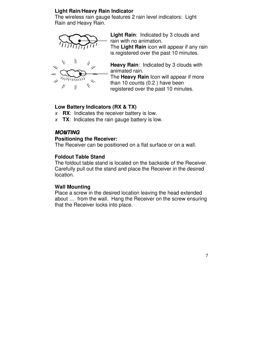 La Crosse Technology WS-9004U instruction manual Mounting 