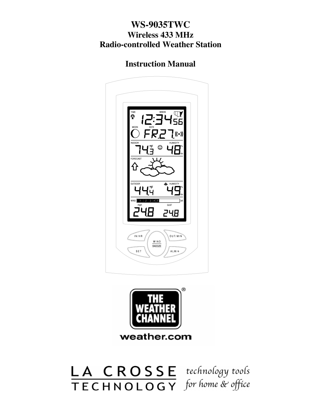 La Crosse Technology WS-9035TWC instruction manual 