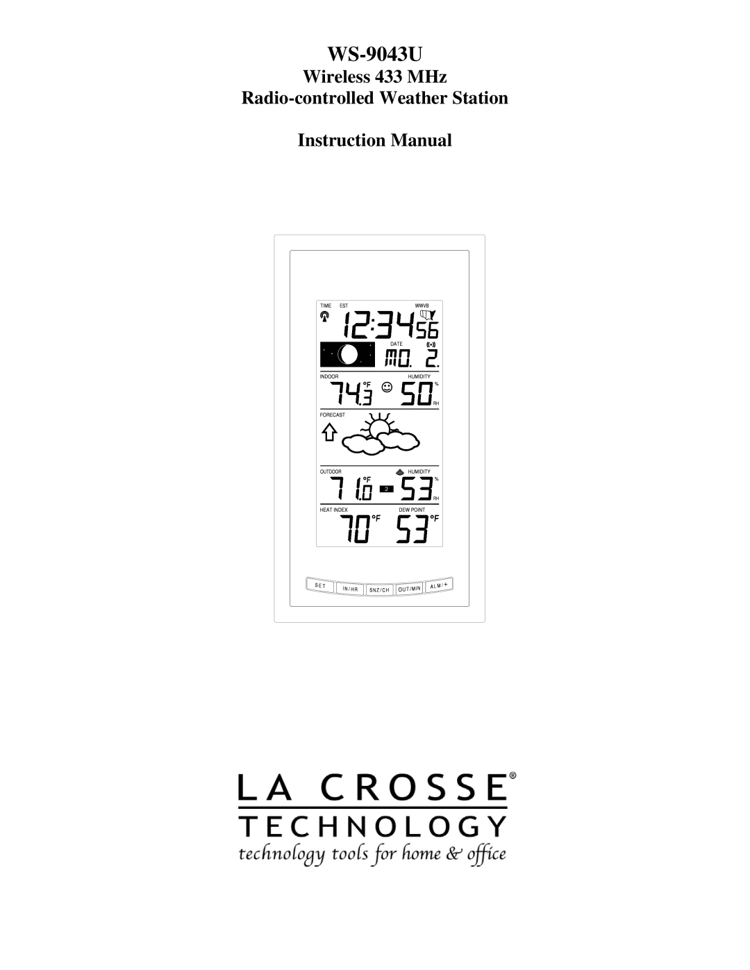 La Crosse Technology WS-9043U instruction manual 