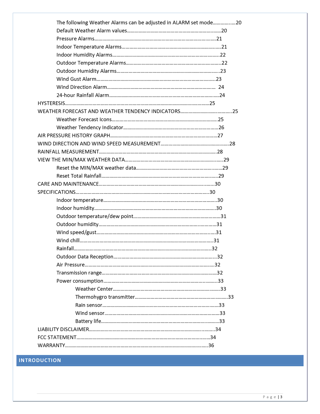 La Crosse Technology WS2813UIT manual Introduction 