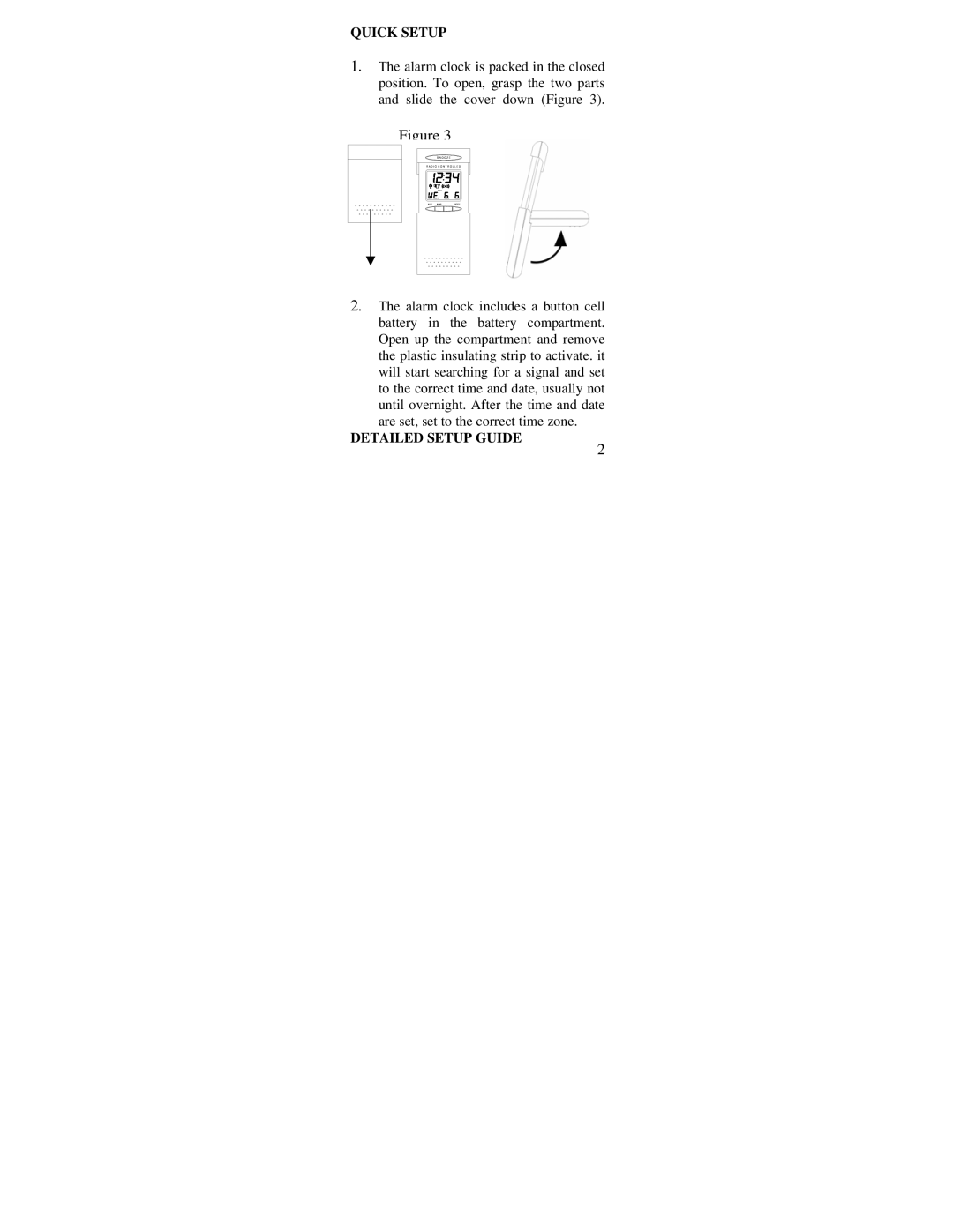 La Crosse Technology WT-2160 instruction manual Quick Setup, Detailed Setup Guide 