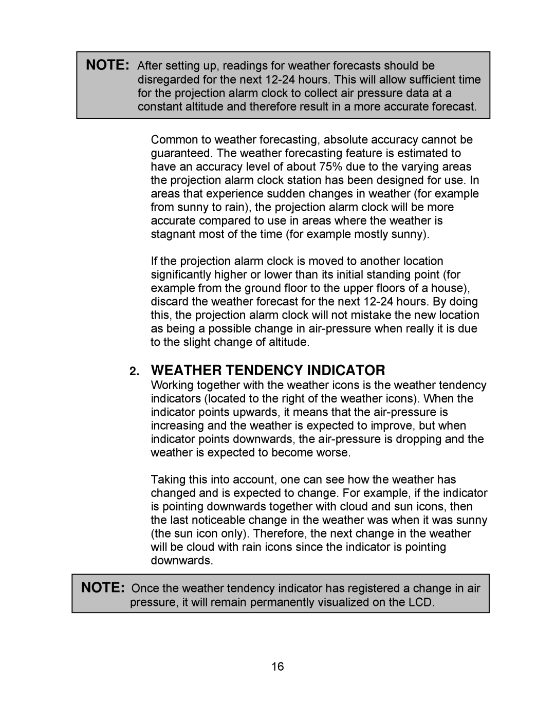 La Crosse Technology WT-5130ER manual Weather Tendency Indicator 