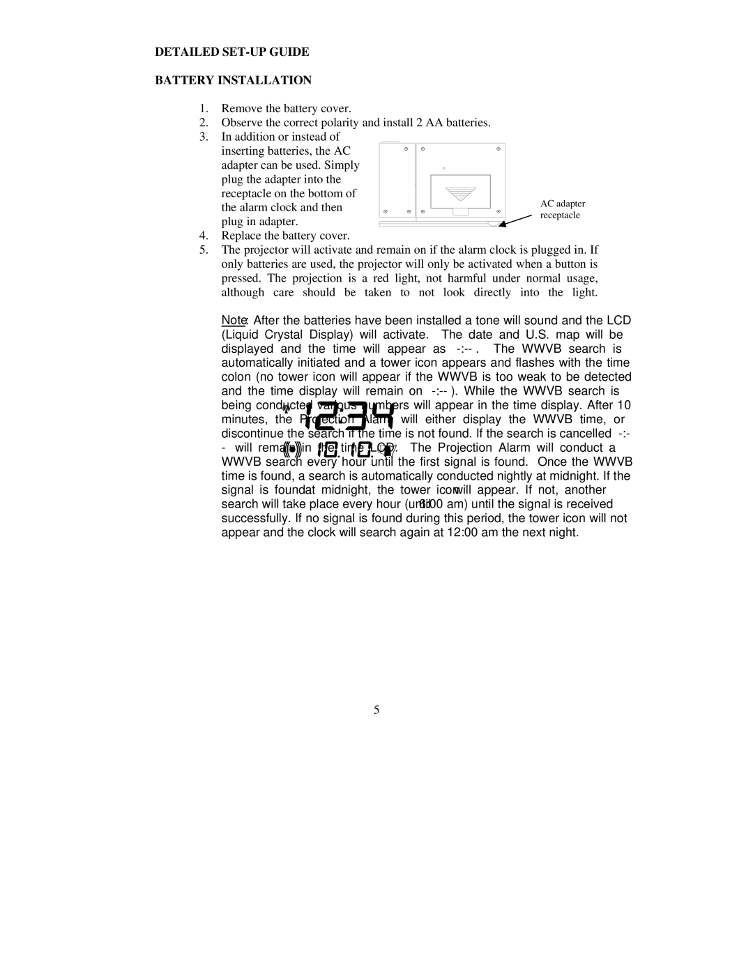 La Crosse Technology WT-5600 instruction manual Detailed SET-UP Guide Battery Installation 