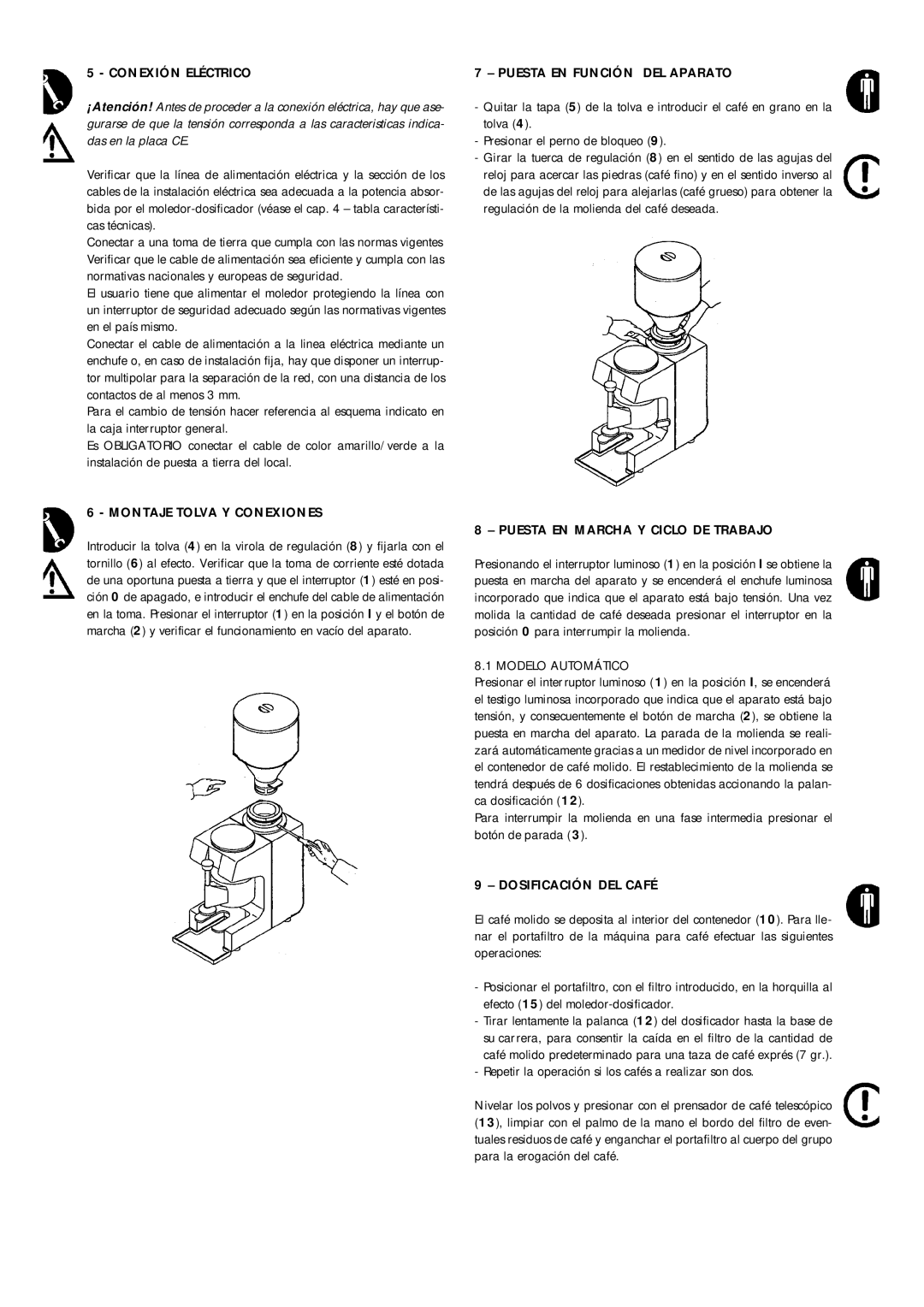 La Pavoni 790800155 manual Conexión Eléctrico, Modelo Automático 