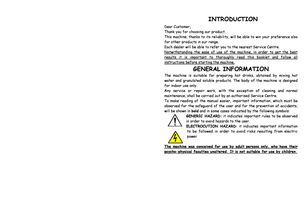 La Pavoni P09, P06, P03 manual Introduction, General Information 
