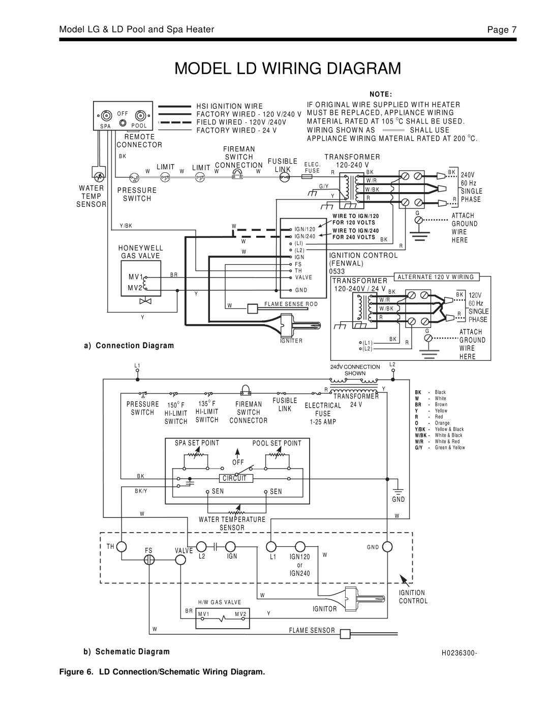 Laarsen Associates LG, LD operation manual Model LD Wiring Diagram 