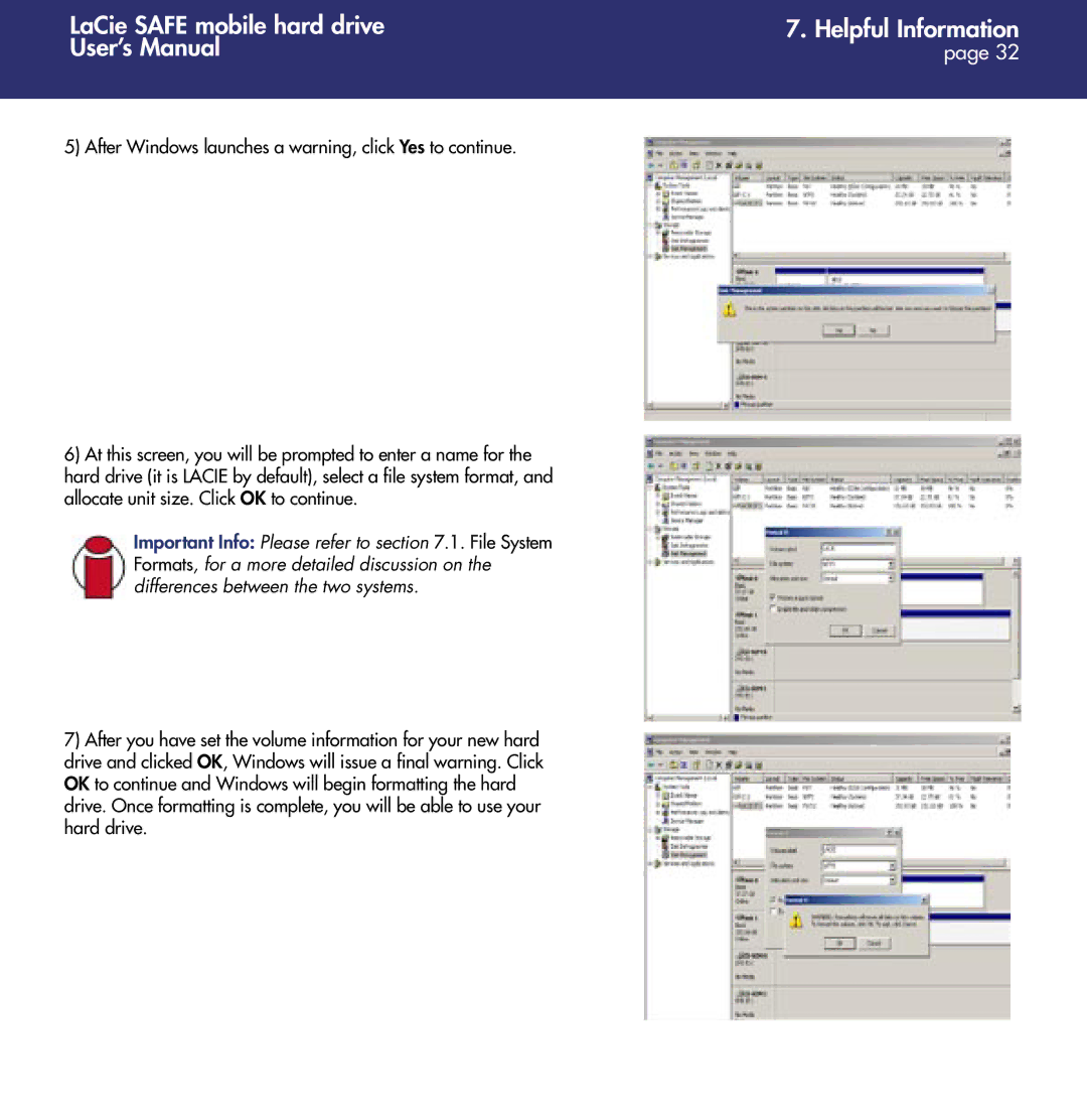 LaCie 1.0 user manual LaCie Safe mobile hard drive User’s Manual 