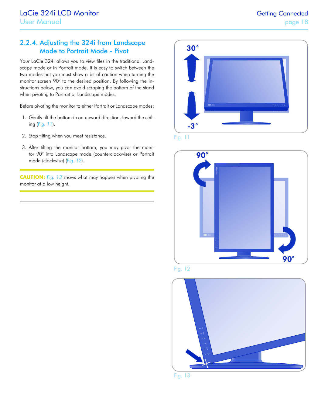 LaCie 131082, 131081, 324I user manual 90˚ 