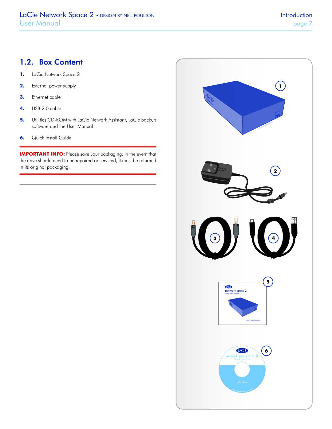 LaCie 2 user manual Box Content 