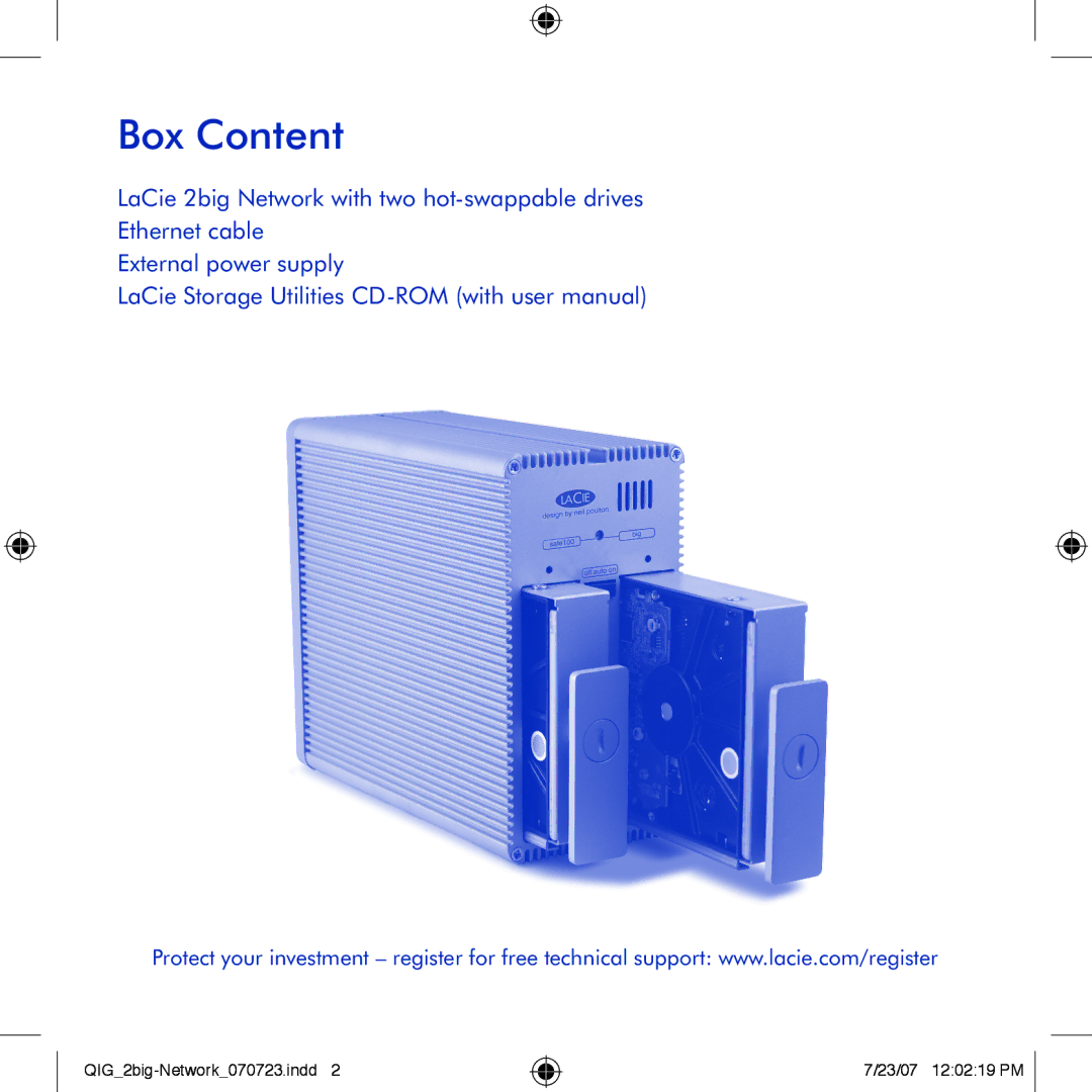 LaCie 2big network manual Box Content 