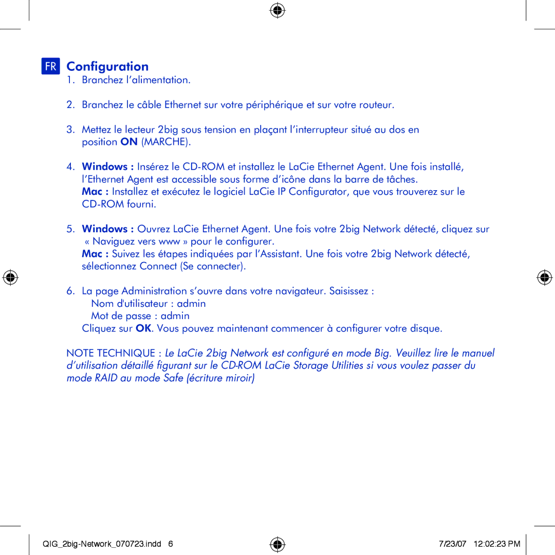 LaCie 2big network manual FR Configuration 