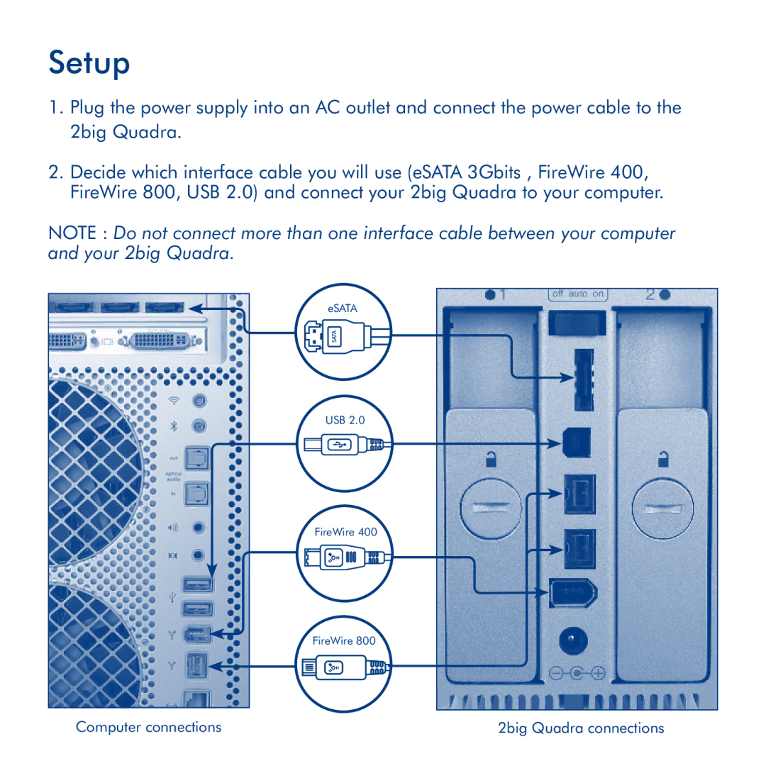 LaCie 2big Quadra manual Setup 