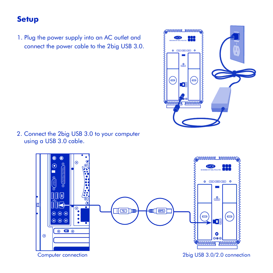 LaCie 2big USB 3.0 manual Setup 