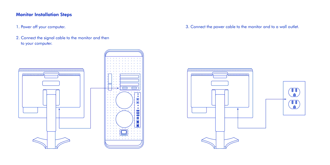 LaCie 300 Series manual Monitor Installation Steps 