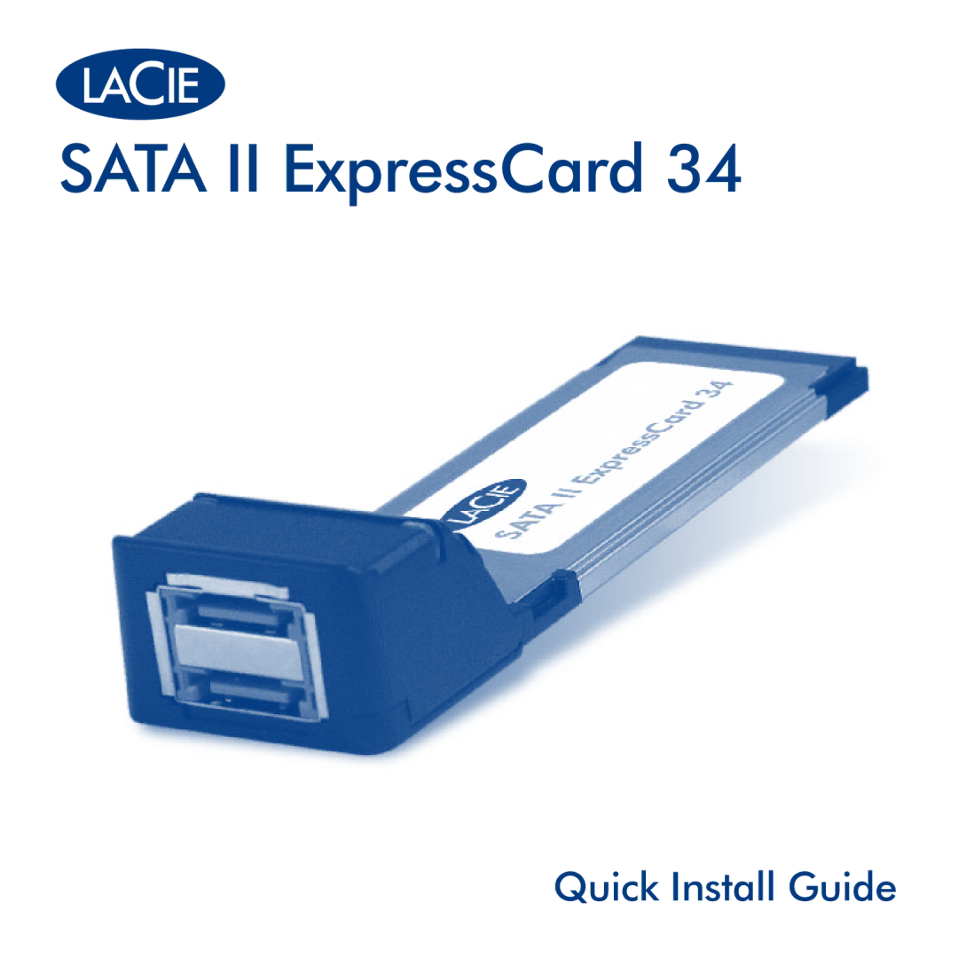 LaCie 34 manual Sata II ExpressCard 