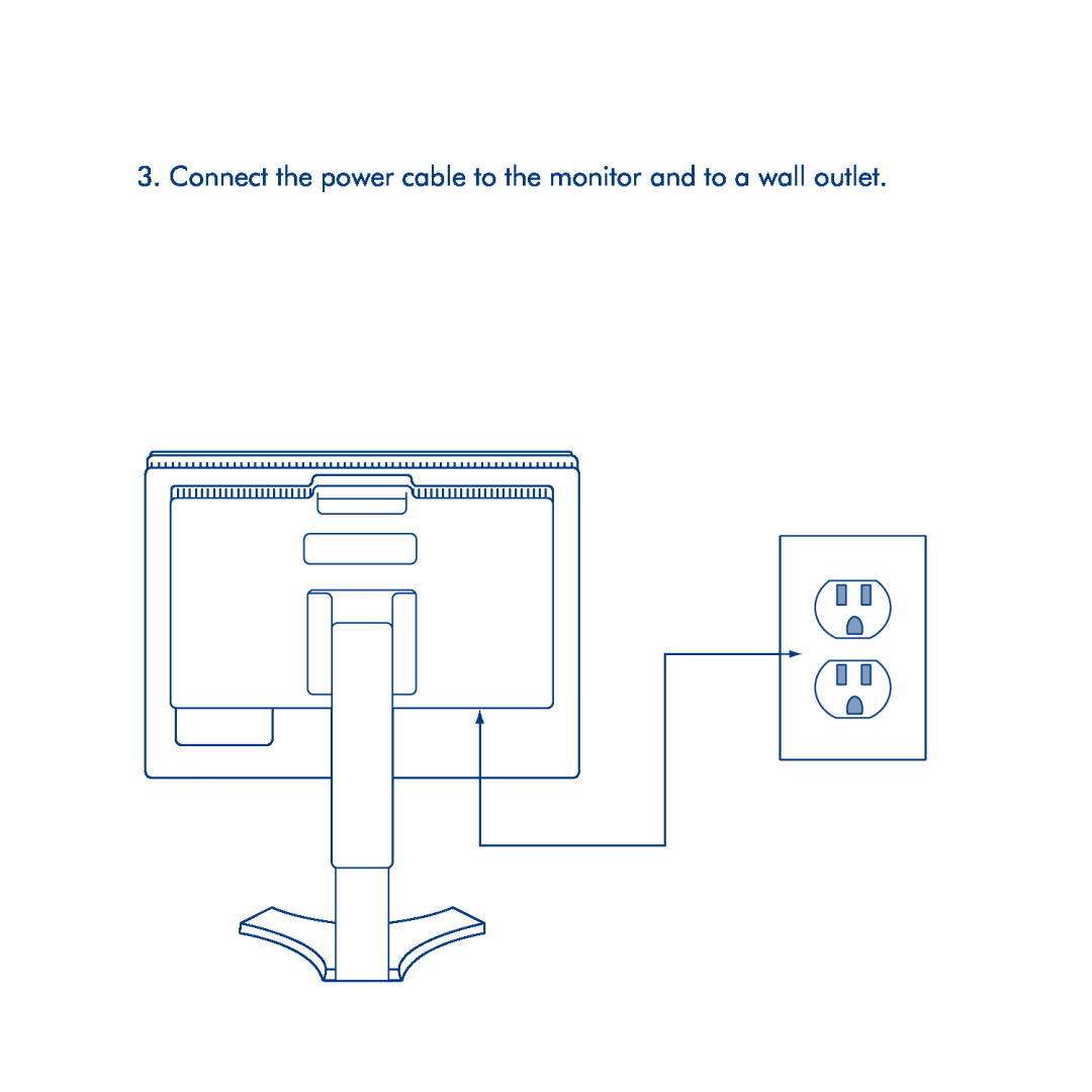 LaCie 500 manual Connect the power cable to the monitor and to a wall outlet 