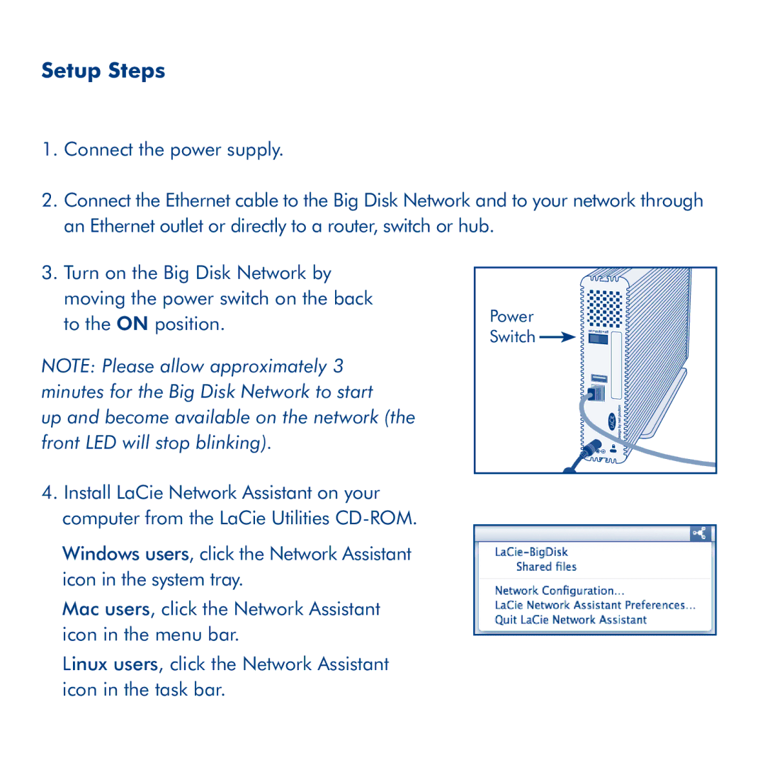 LaCie Big Disk Network manual Setup Steps 