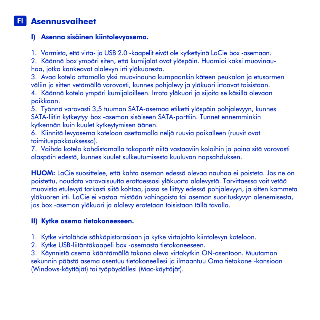 LaCie Box manual 