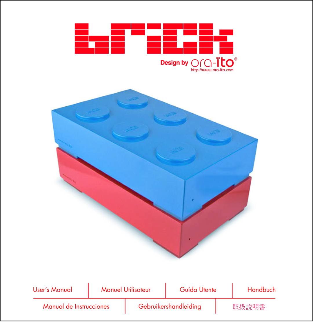 LaCie Brick user manual User’s Manual, Manuel Utilisateur, Guída Utente, Handbuch, Manual de Instrucciones 