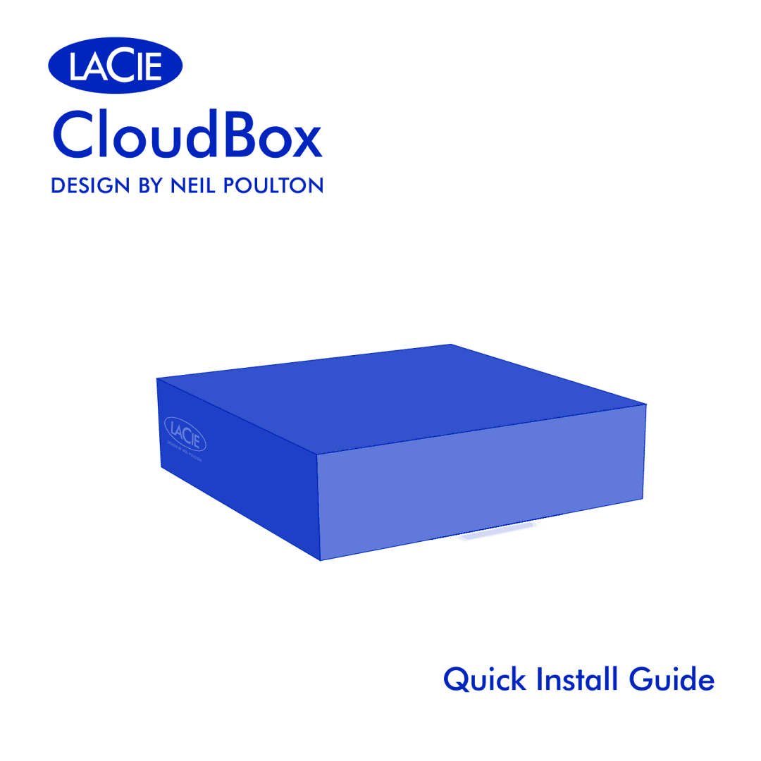 LaCie CloudBox manual 