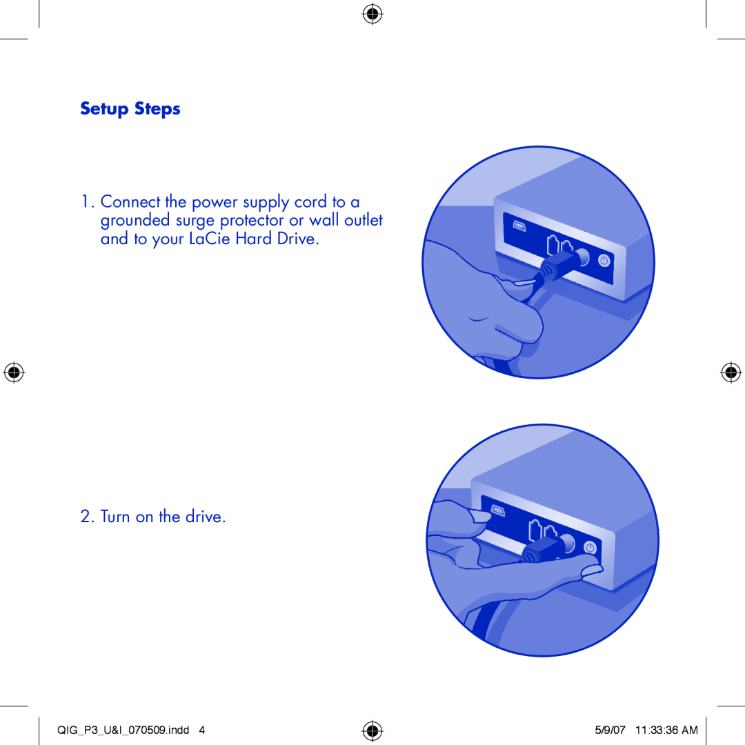 LaCie Design By F.A. Porsche manual Setup Steps 