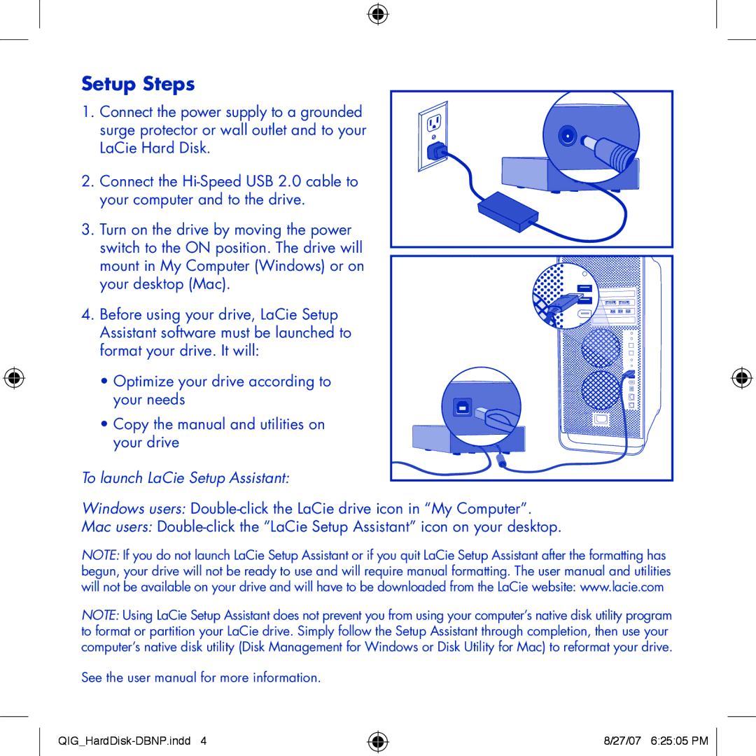 LaCie Design By Neil Poulton manual Setup Steps 