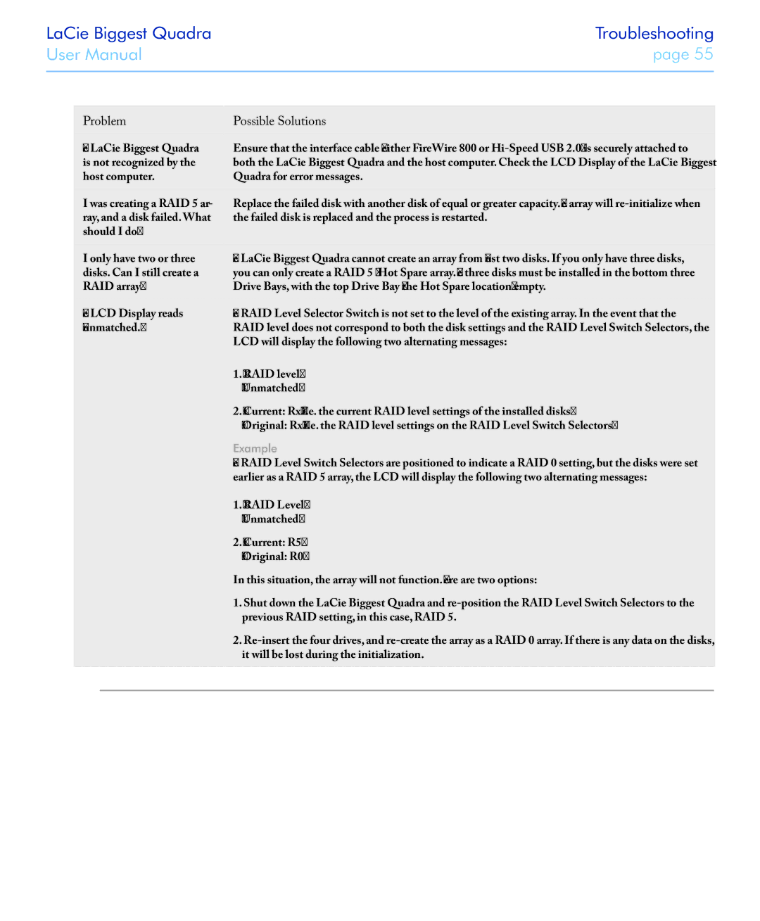 LaCie FIREWIRE 800/400 user manual Example 