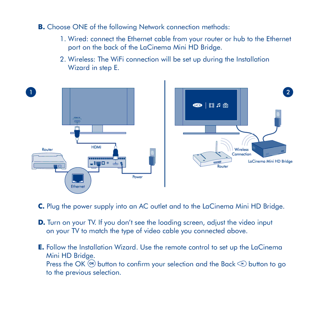 LaCie La Cinema Mini BridgeHD manual Hdmi 