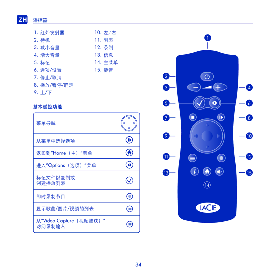 LaCie LaCinema Black Record manual Home Options Video Capture 