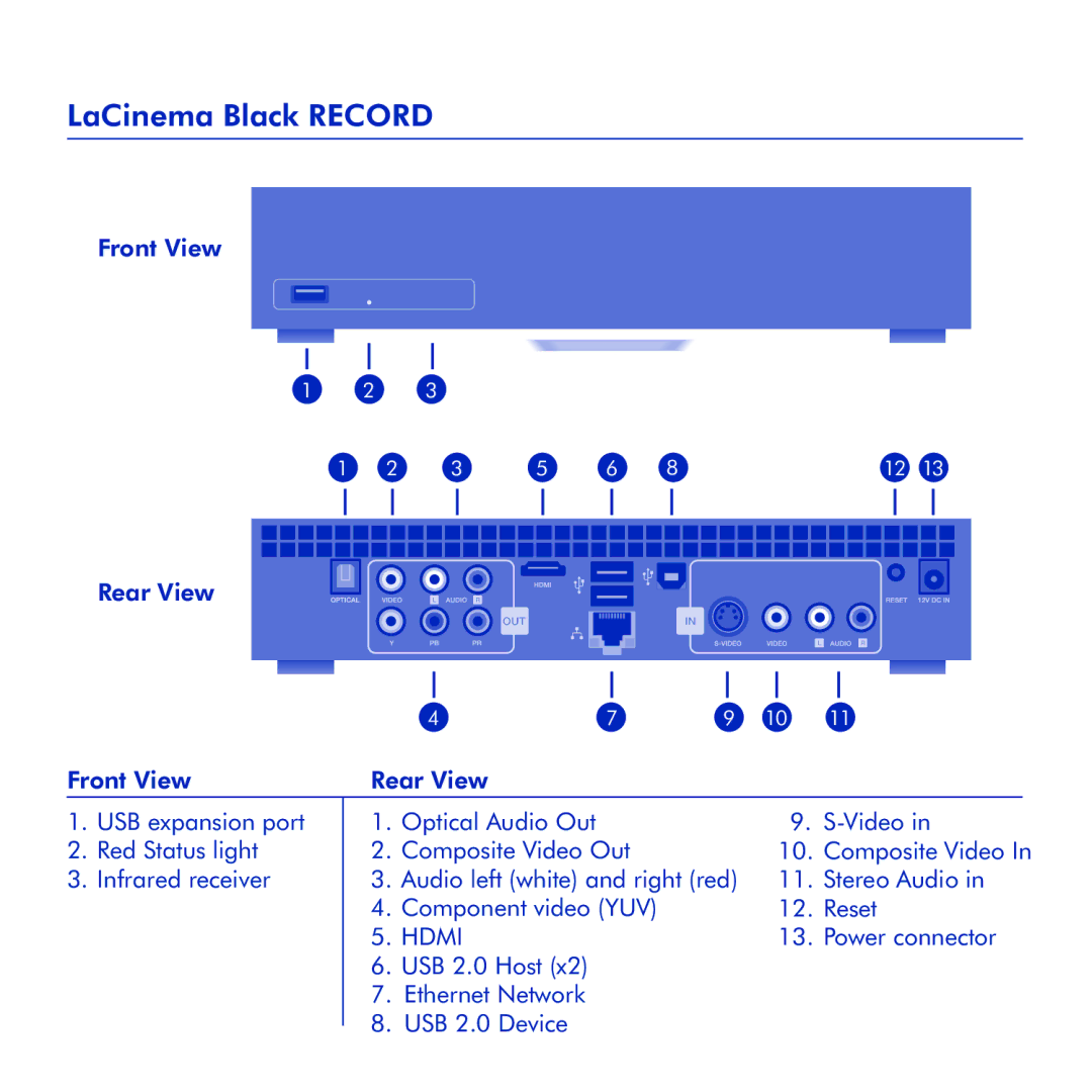 LaCie LaCinema Black Record manual 