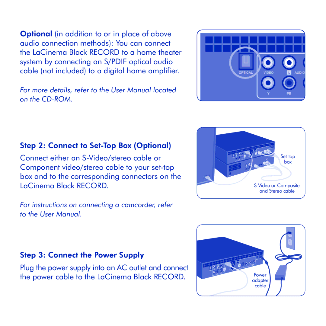 LaCie LaCinema Black Record manual Set-top Box 