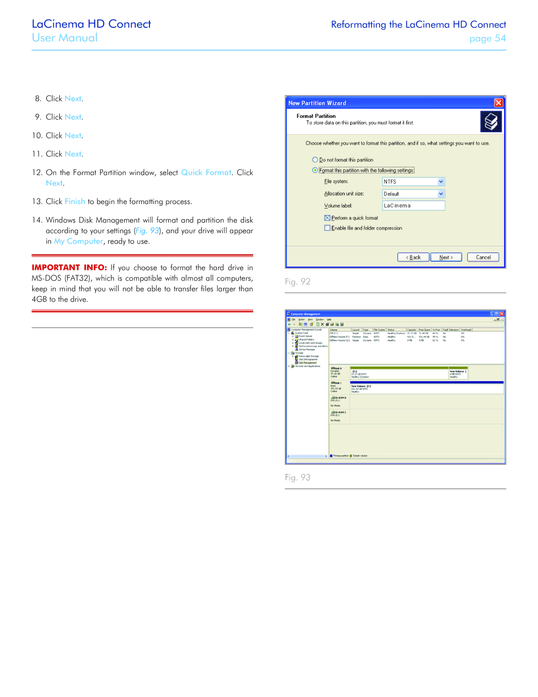 LaCie LaCinema HD Connect user manual 