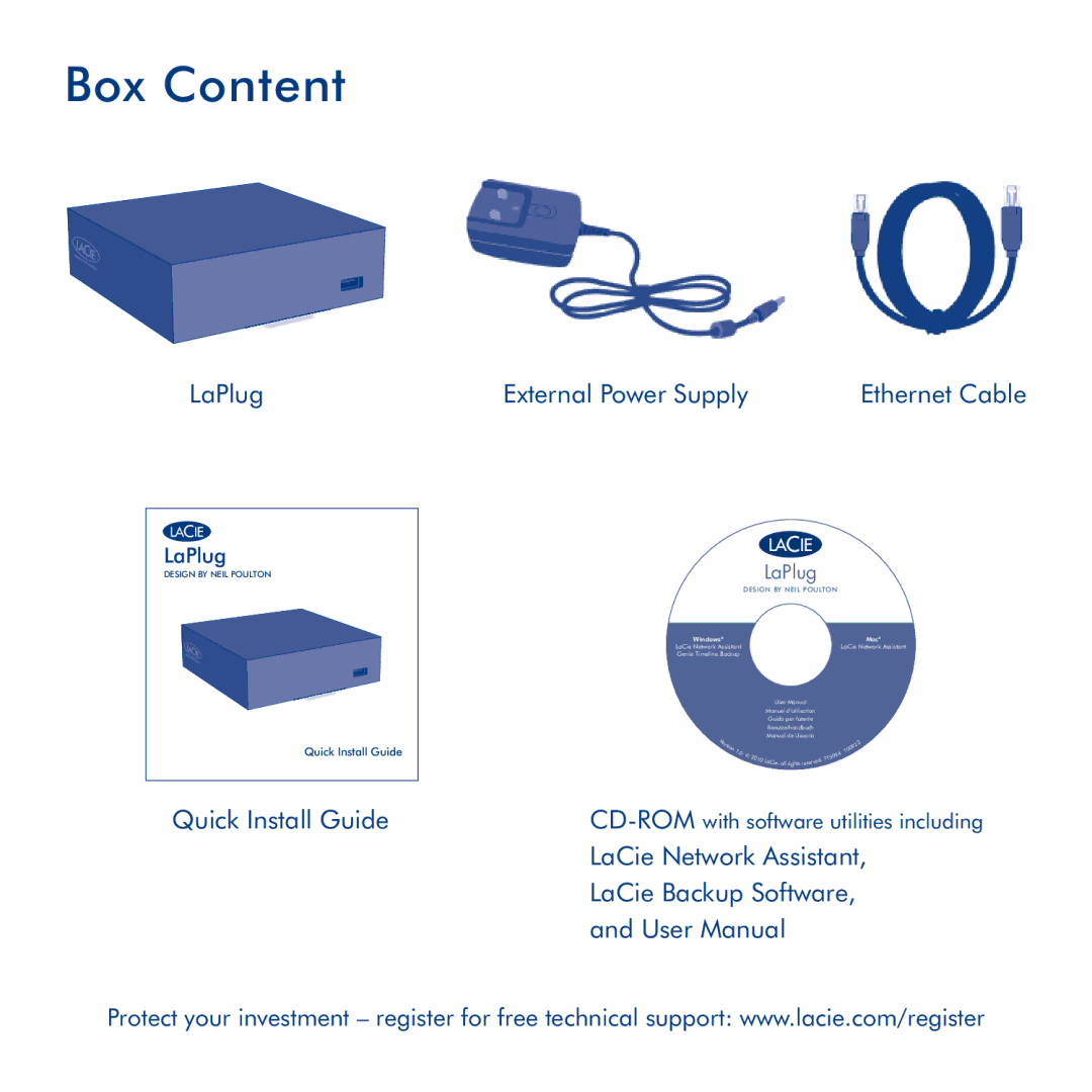 LaCie LaPlug manual Box Content 