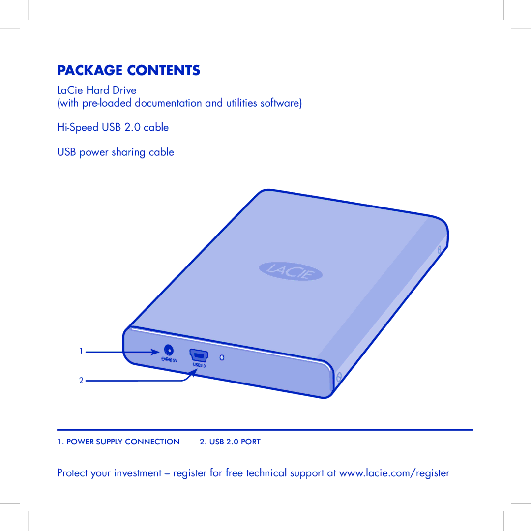 LaCie Mobile Disk manual Package Contents 