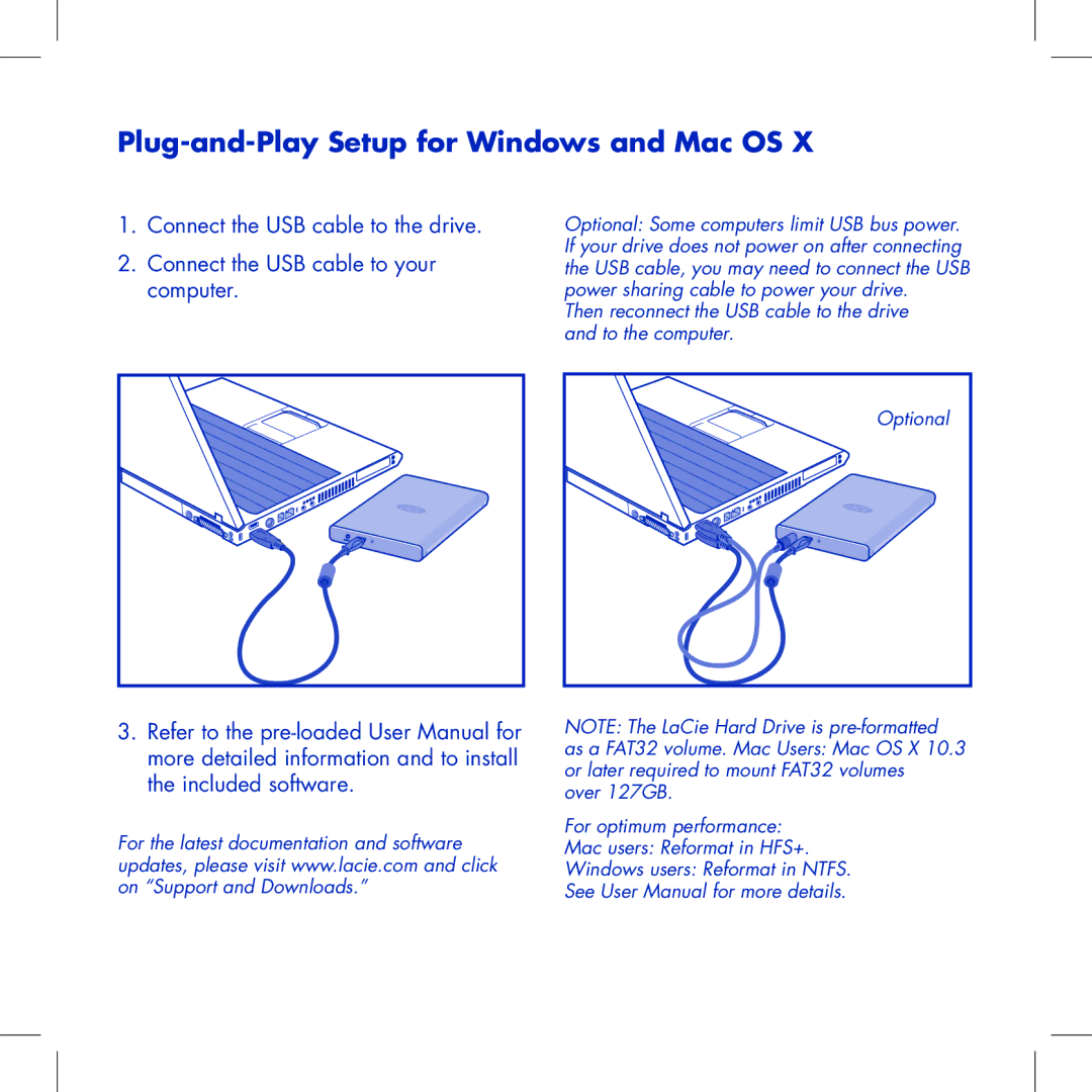 LaCie Mobile Disk manual Plug-and-Play Setup for Windows and Mac OS 