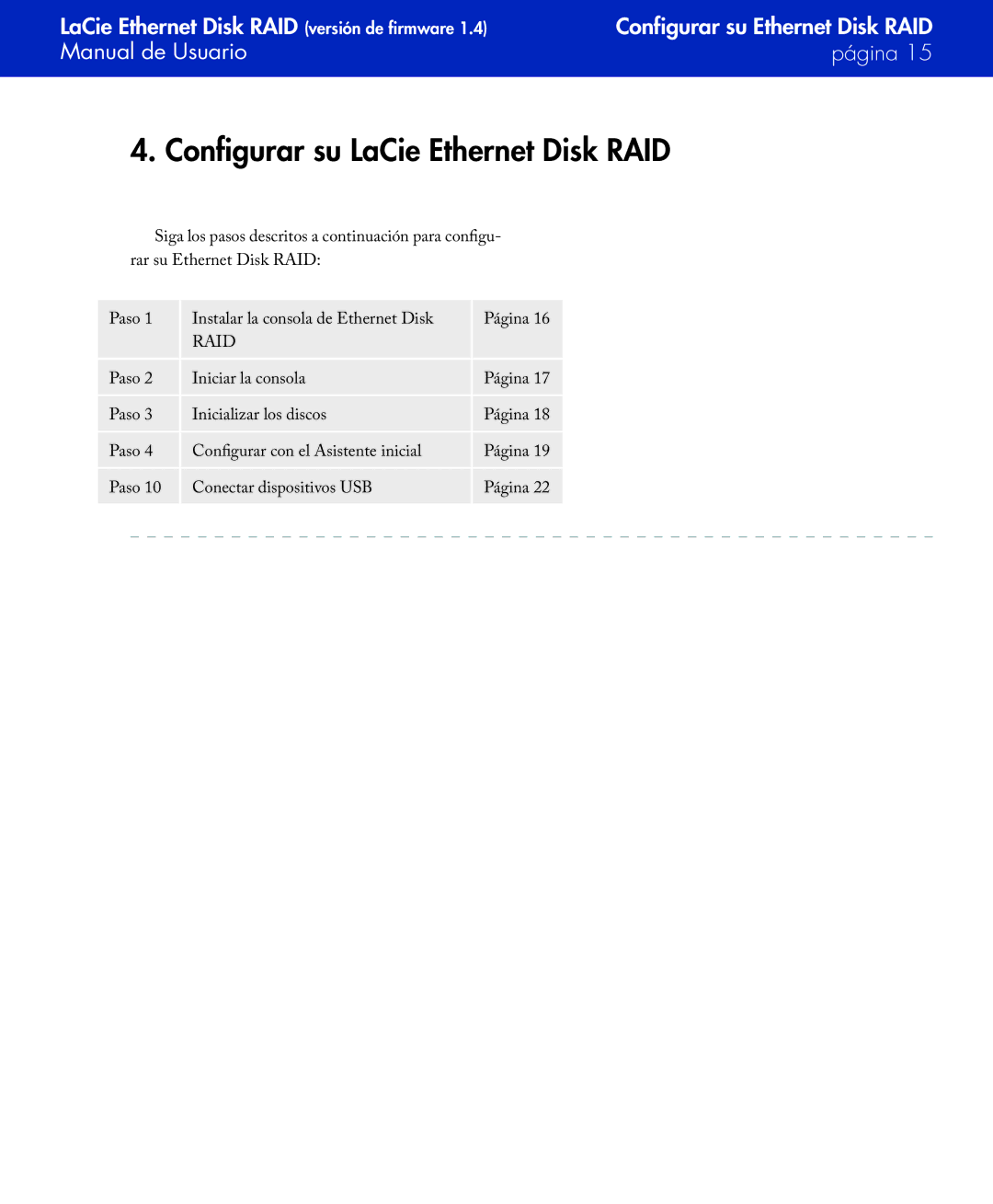 LaCie Network Raid Storage System user manual Configurar su LaCie Ethernet Disk RAID 