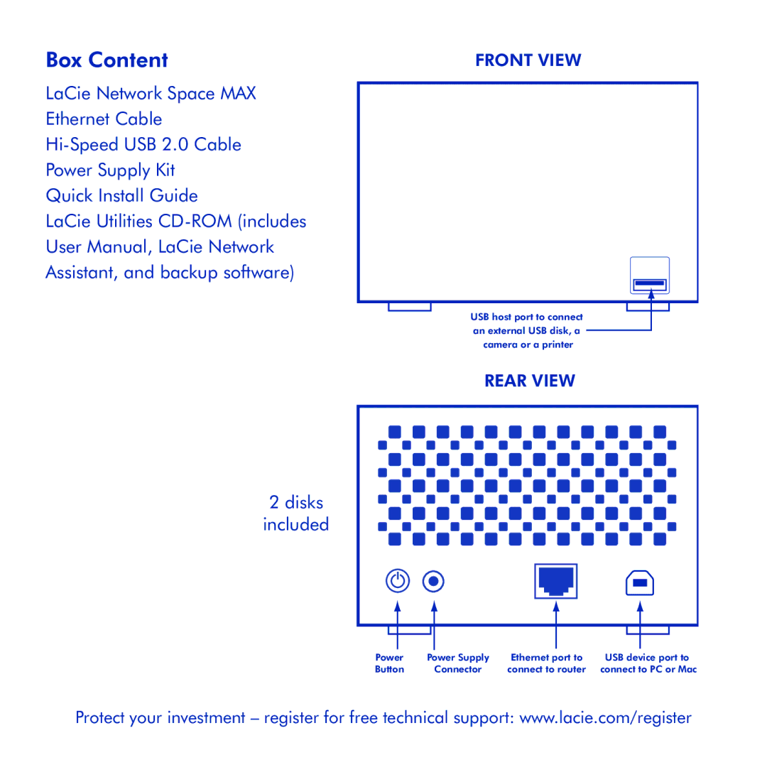 LaCie network space MAX manual Box Content 