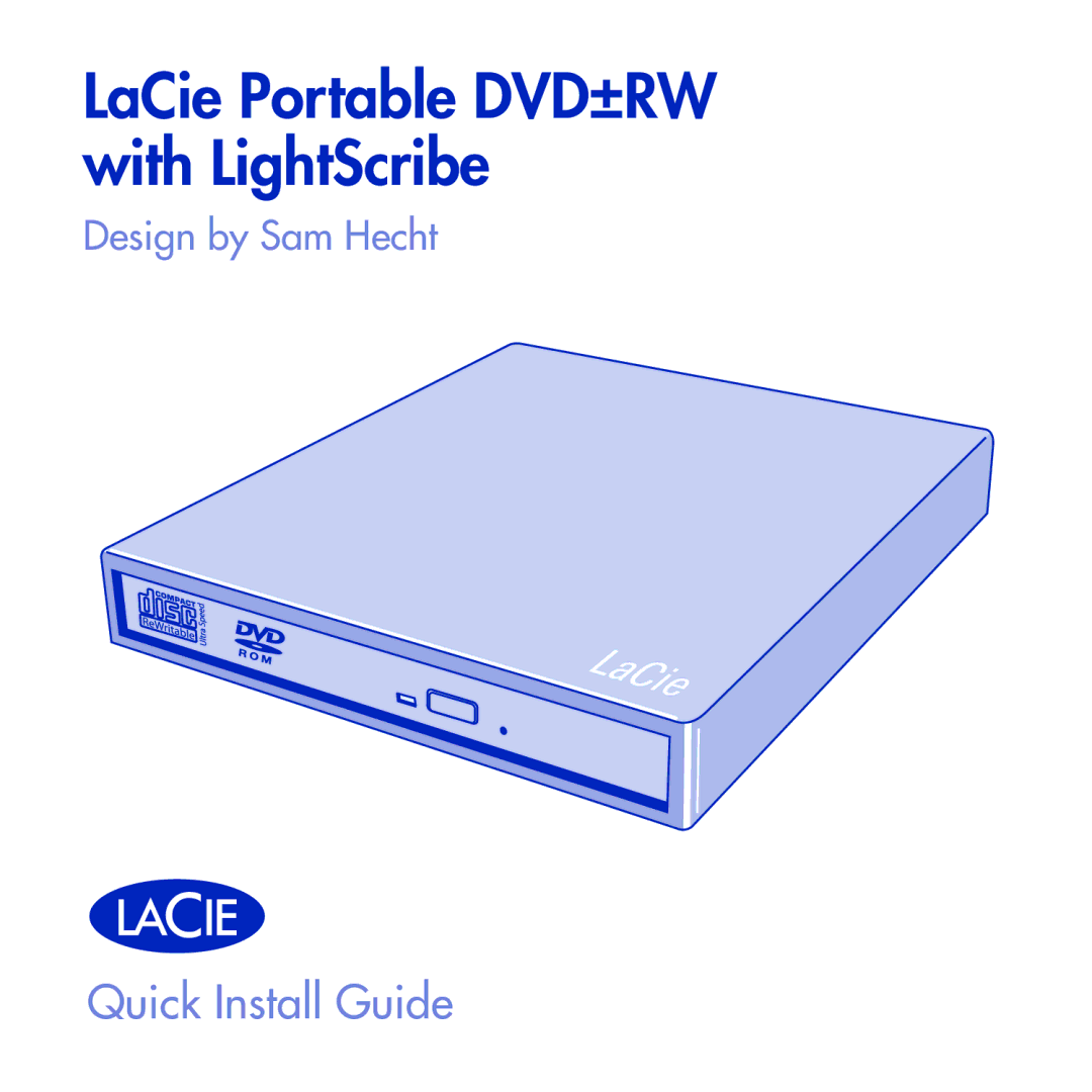 LaCie Portable DVD RW with LightScribe manual LaCie Portable DVD±RW with LightScribe 