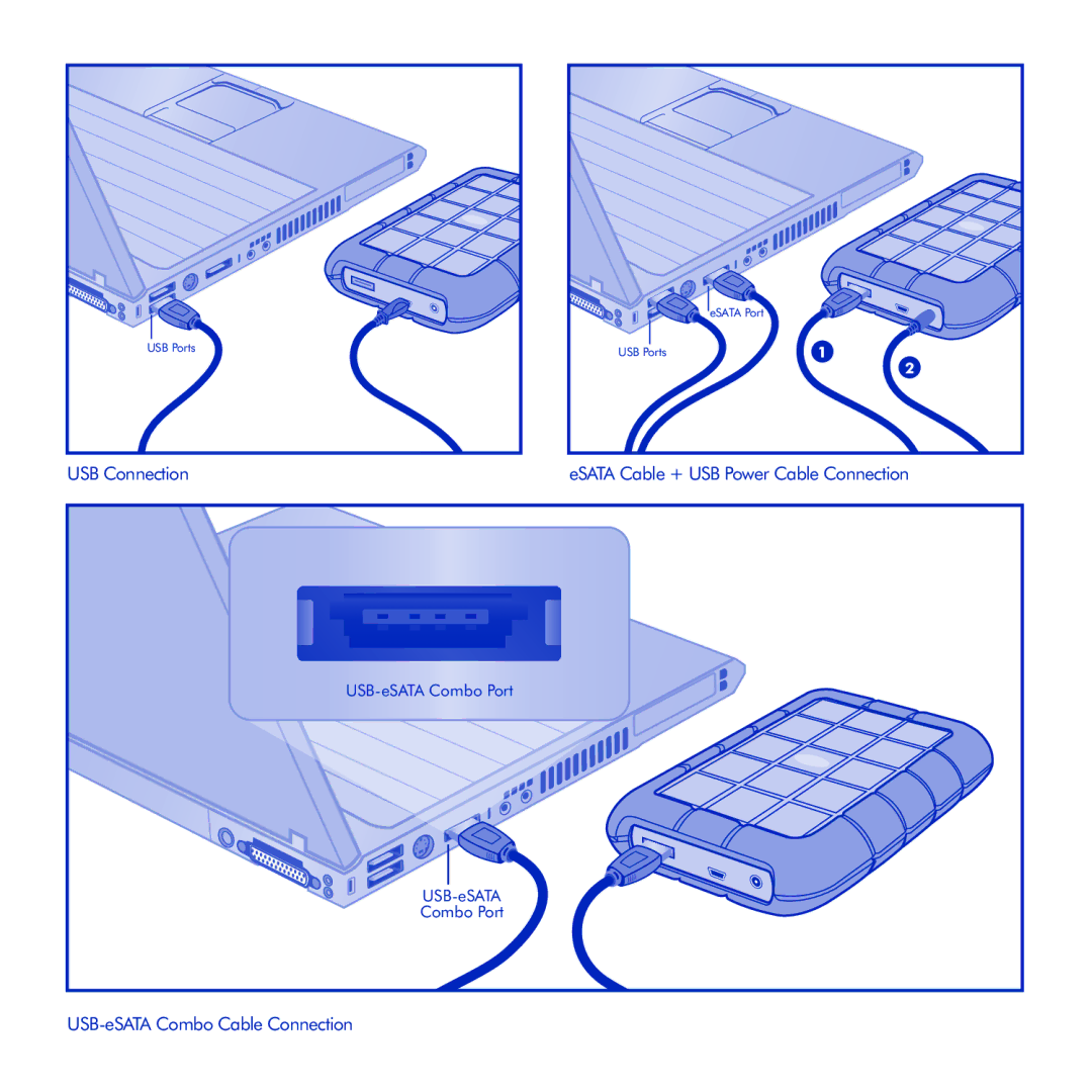 LaCie Rugged eSata manual USB Connection 