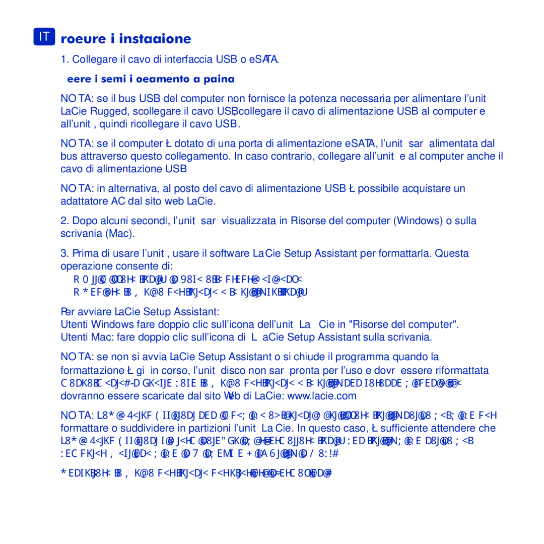 LaCie Rugged eSata manual IT Procedure di installazione, Vedere gli schemi di collegamento a pagina 
