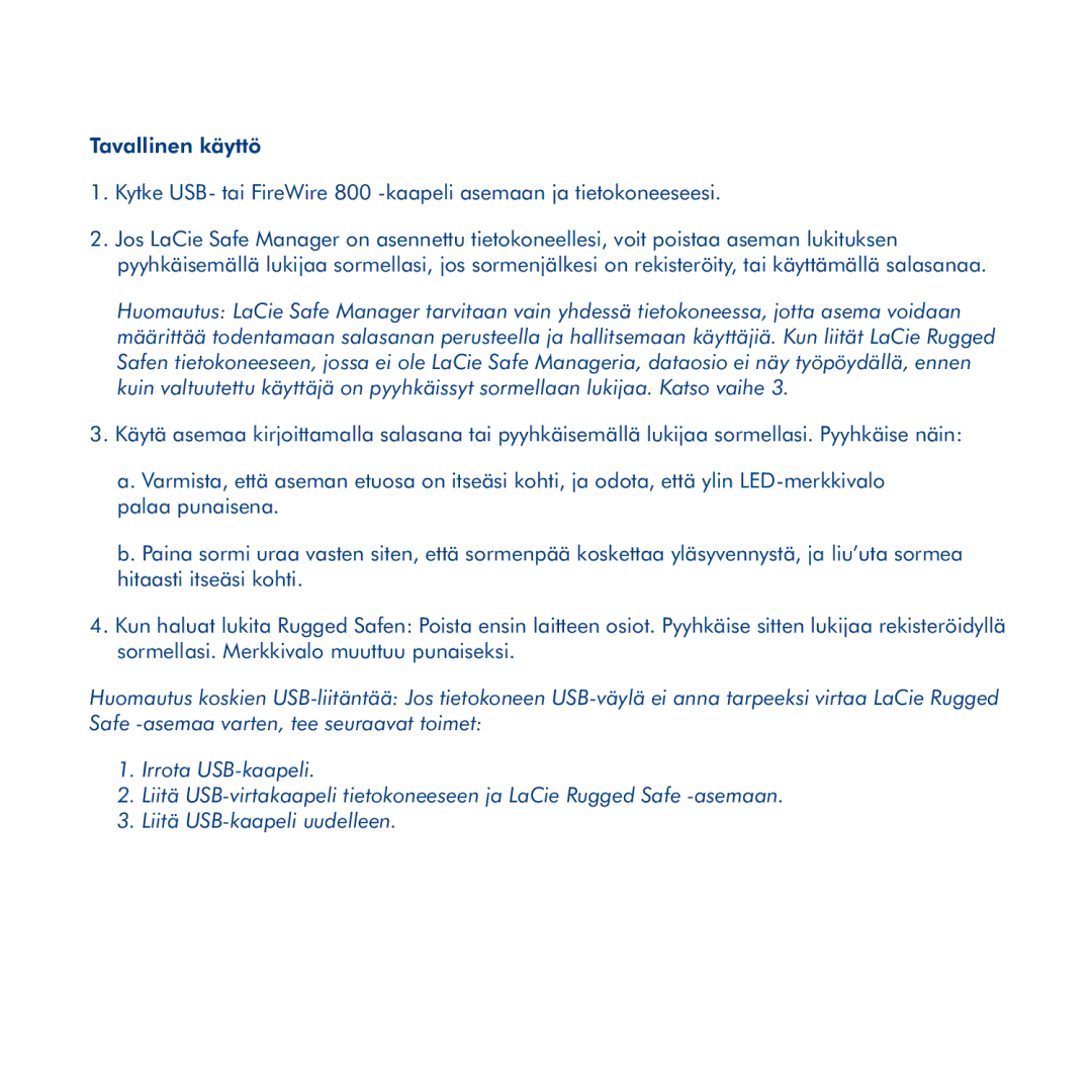LaCie Rugged Safe manual 