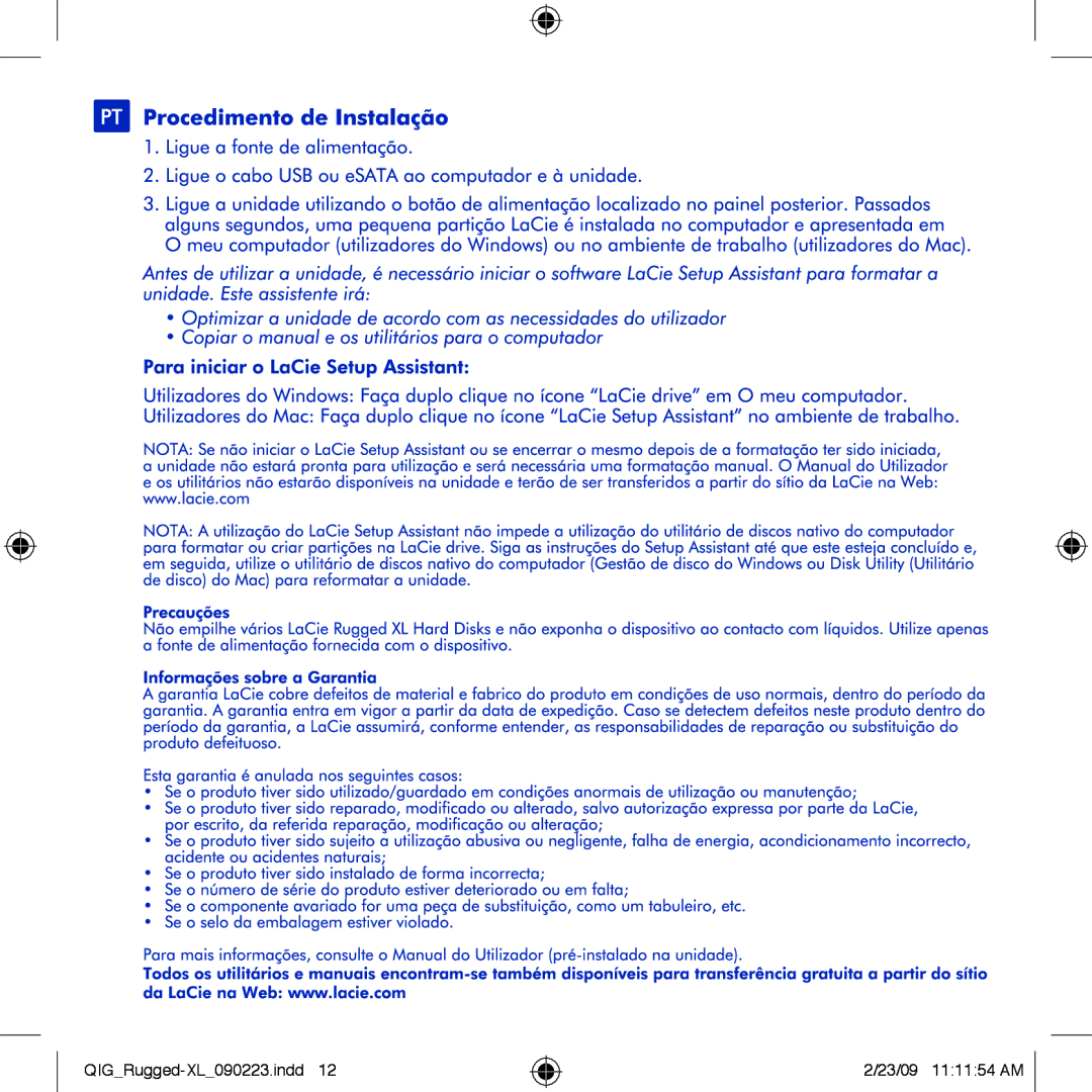 LaCie rugged XL manual QIGRugged-XL090223.indd 23/09 111154 AM 
