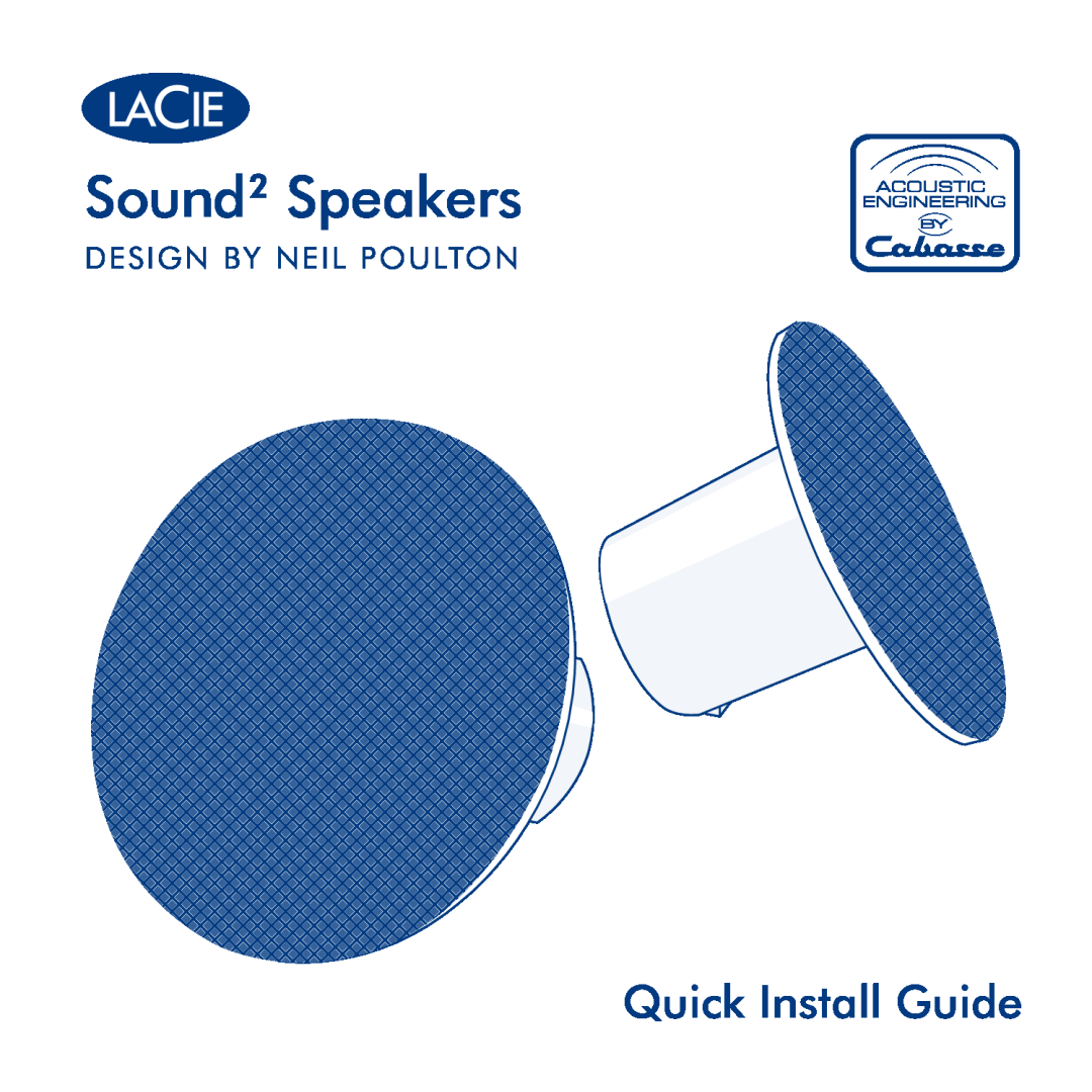 LaCie Sound 2 manual Design By Neil Poulton, Sound2 Speakers, Quick Install Guide 