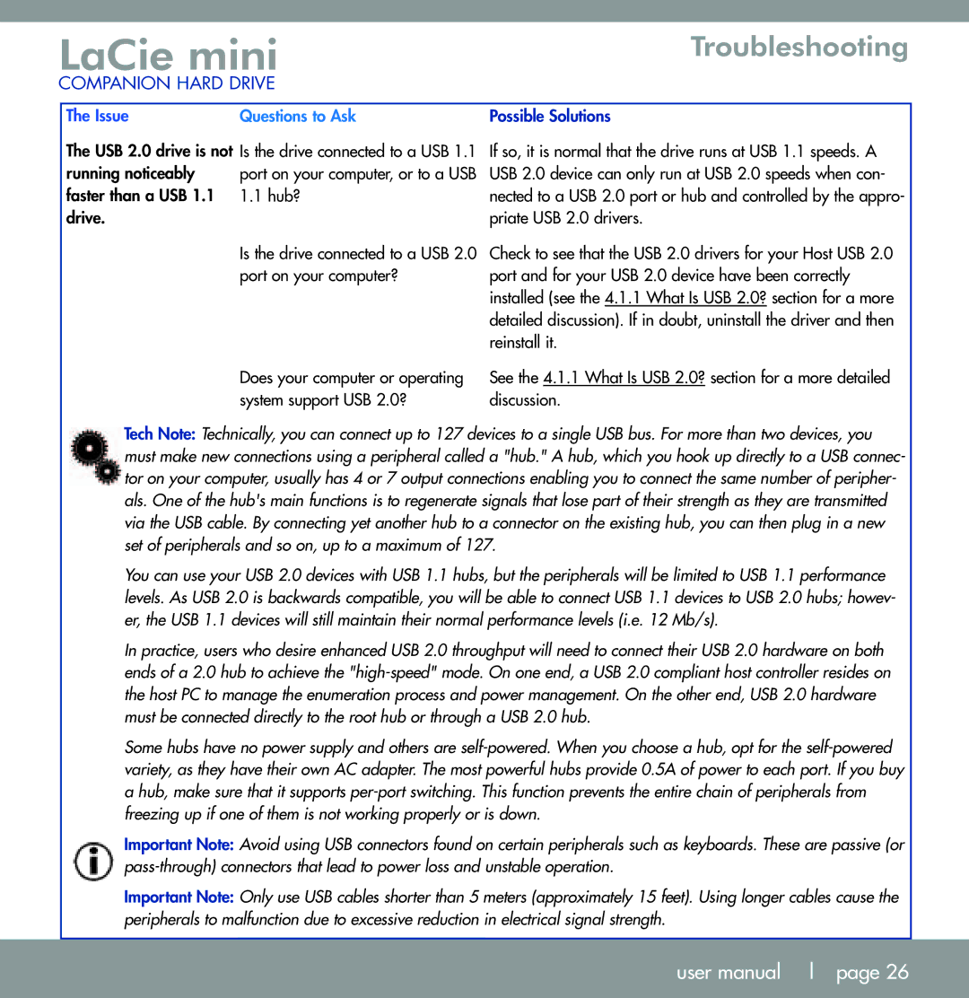 LaCie U S B 2. 0 user manual Questions to Ask 