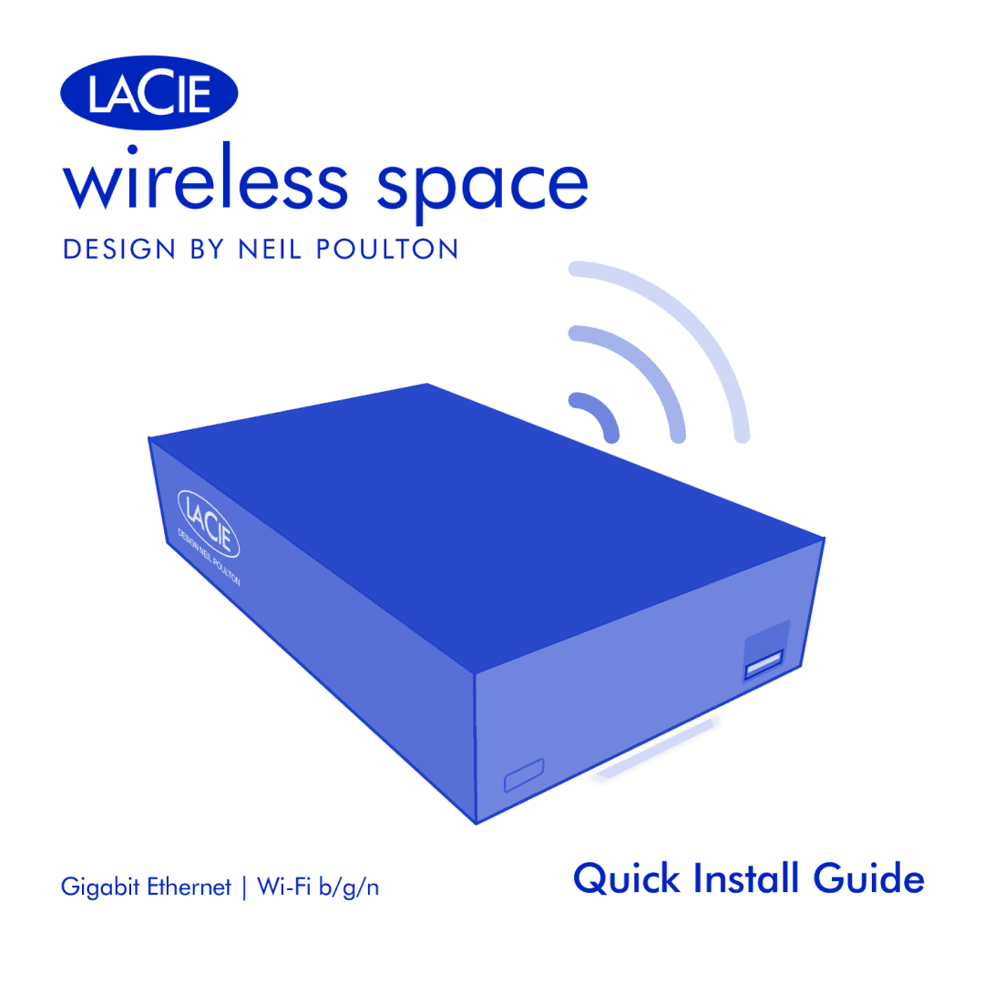 LaCie Wireless Space manual Wireless space 