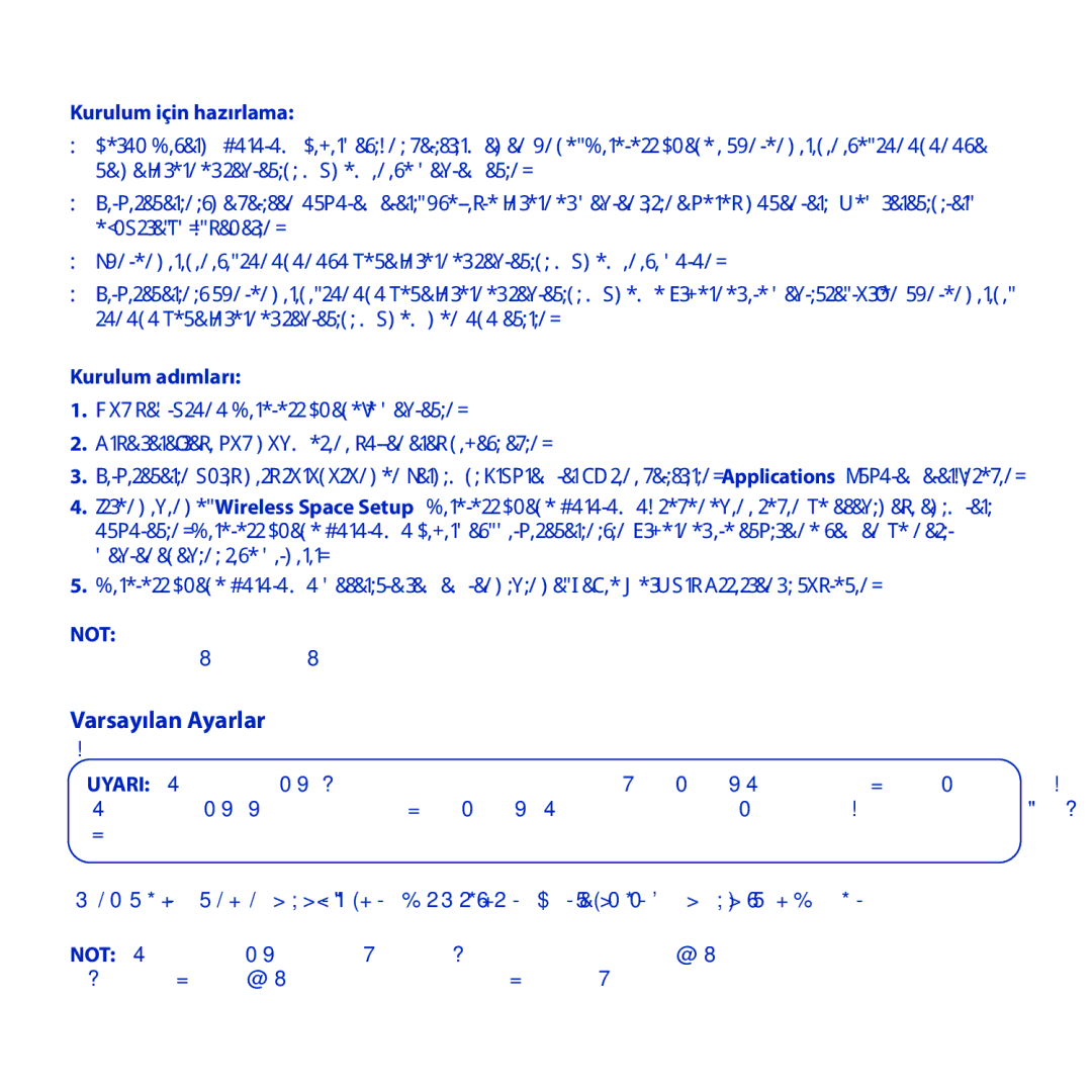 LaCie Wireless Space manual Varsayılan Ayarlar, Kurulum için hazırlama 