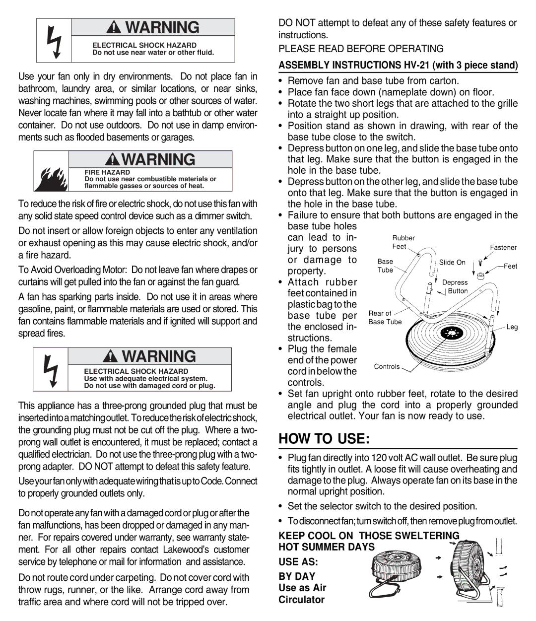 Lakewood Engineering HV-18 HOW to USE, Keep Cool on Those Sweltering HOT Summer Days USE AS By DAY, Use as Air Circulator 