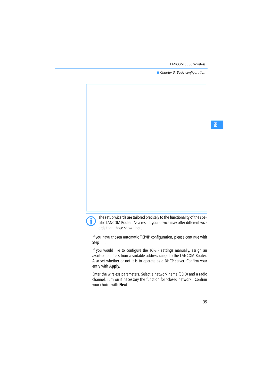 Lancom Systems 3550 manual Basic configuration 