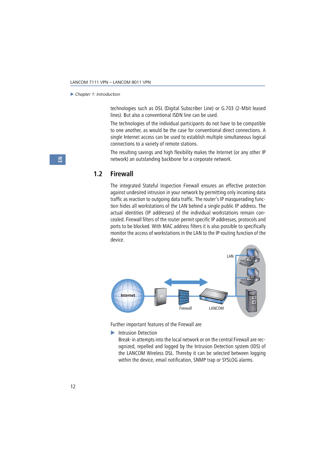 Lancom Systems 8011 VPN, 7111 VPN manual Firewall 